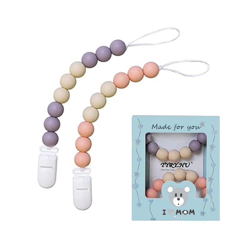 Baby Silicone Pacifier Chain & Molar Soothing Toy