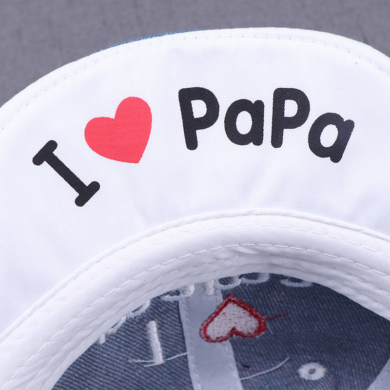Embroidered Baby Sun Hat – Cute Love Print
