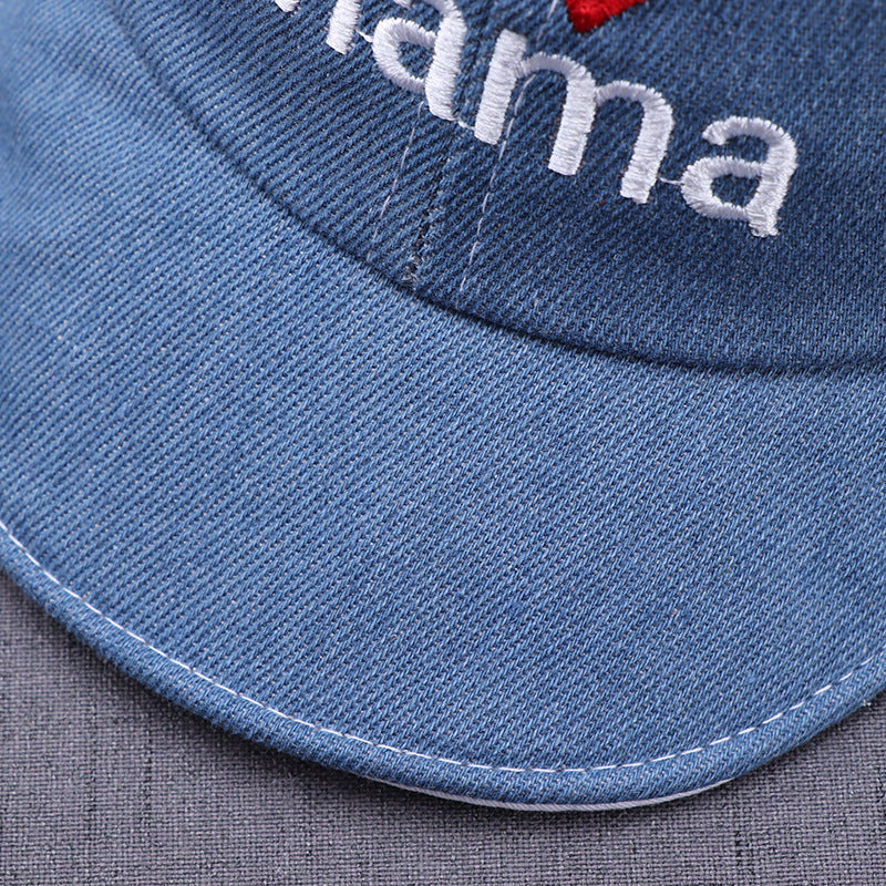 Embroidered Baby Sun Hat – Cute Love Print