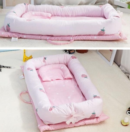 Soft Cotton Baby Bed – Cosy Newborn Sleep Nest