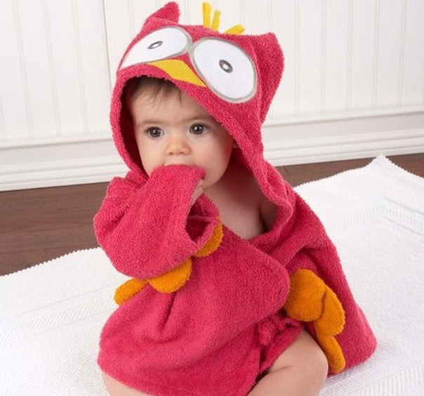 Cartoon Animal Baby Hooded Bathrobe – Soft Cotton Towel