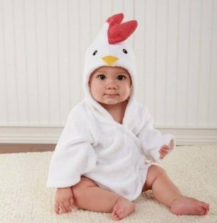 Cartoon Animal Baby Hooded Bathrobe – Soft Cotton Towel