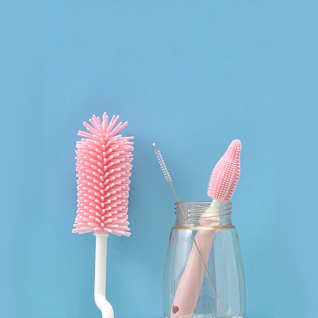 Baby Bottle & Straw Cleaning Brush Set – Silicone