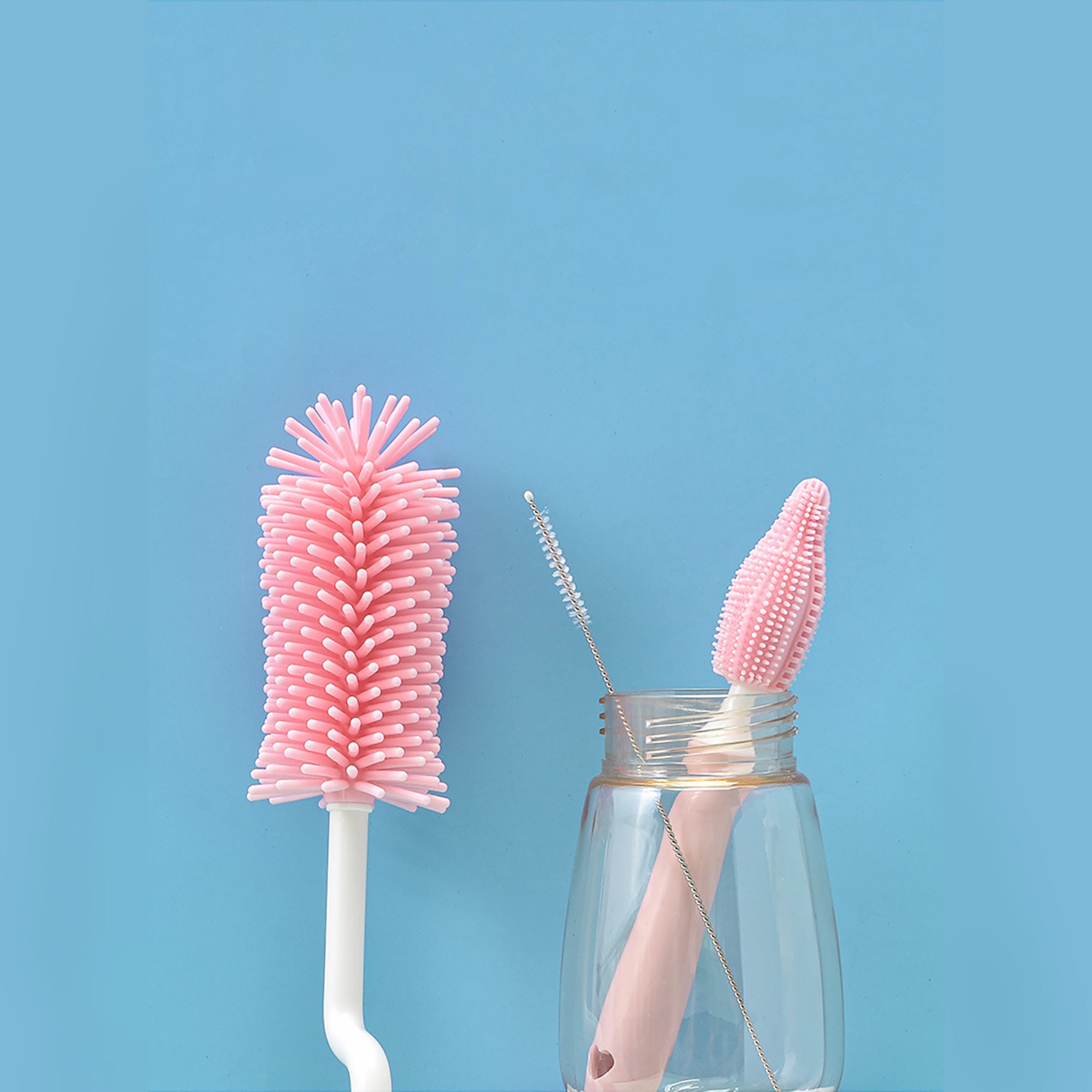 Baby Bottle & Straw Cleaning Brush Set – Silicone