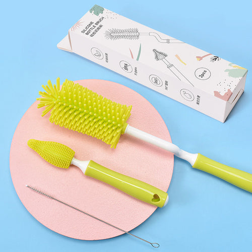 Baby Bottle & Straw Cleaning Brush Set – Silicone