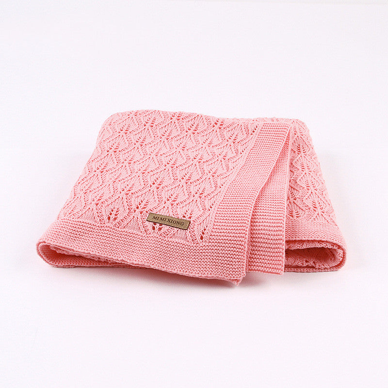 Baby Knitted Leaf Blanket – Soft Windproof Pram Cover