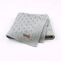 Baby Knitted Leaf Blanket – Soft Windproof Pram Cover