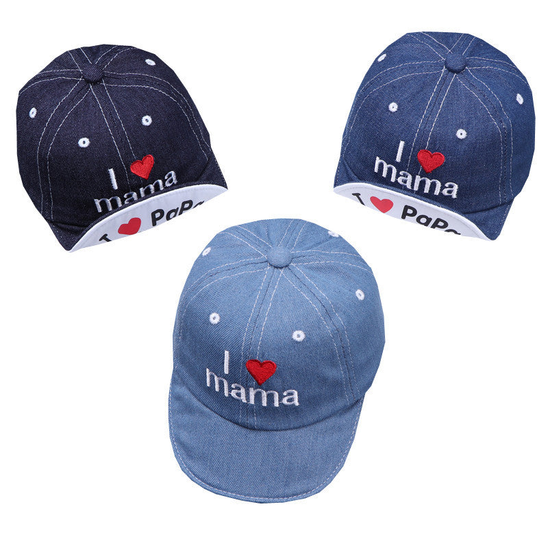 Embroidered Baby Sun Hat – Cute Love Print
