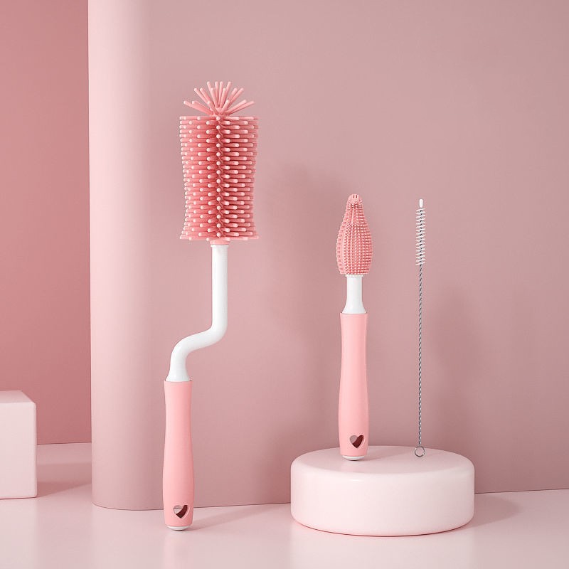 Baby Bottle & Straw Cleaning Brush Set – Silicone