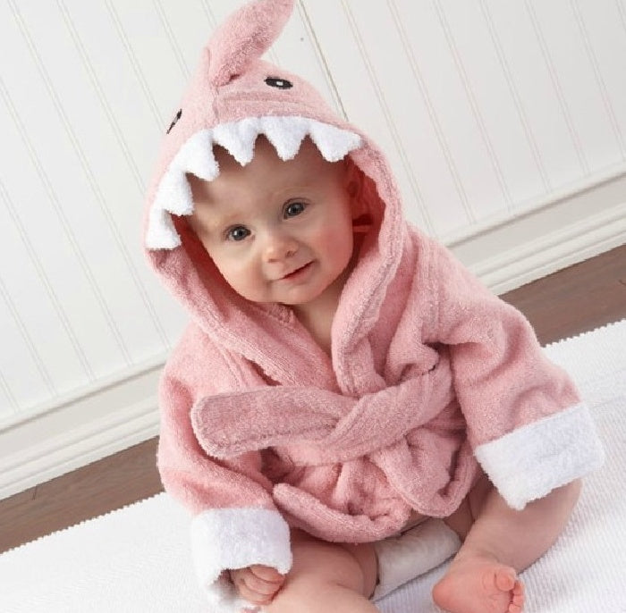 Cartoon Animal Baby Hooded Bathrobe – Soft Cotton Towel