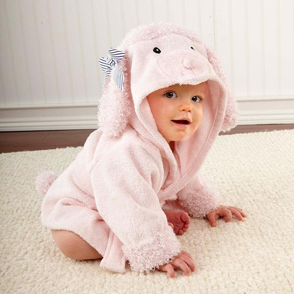 Cartoon Animal Baby Hooded Bathrobe – Soft Cotton Towel