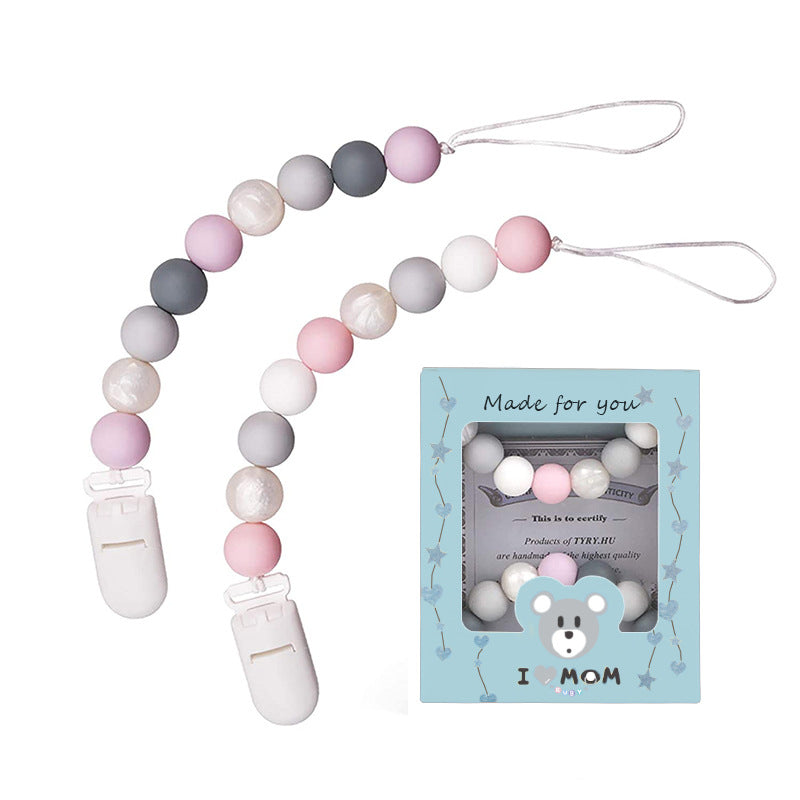 Baby Silicone Pacifier Chain & Molar Soothing Toy