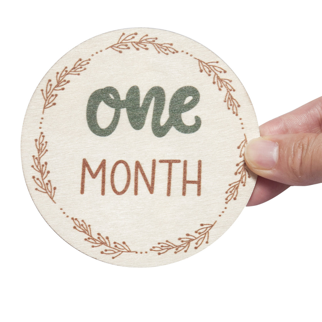 Baby Monthly Milestone Wooden Board – Keepsake Photo Prop