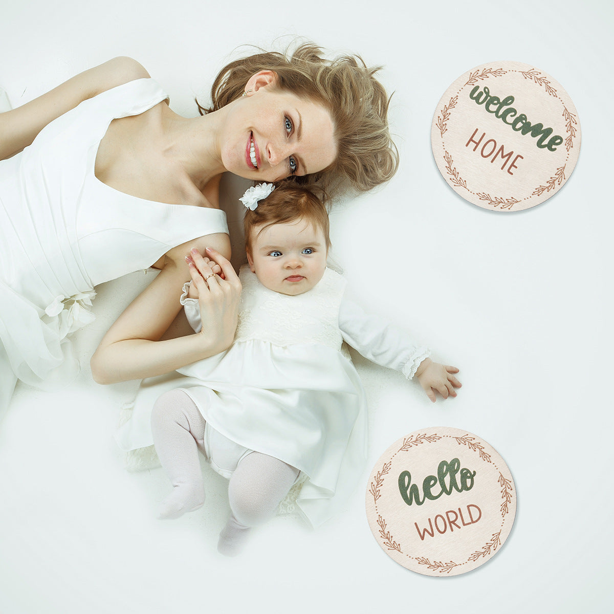 Baby Monthly Milestone Wooden Board – Keepsake Photo Prop