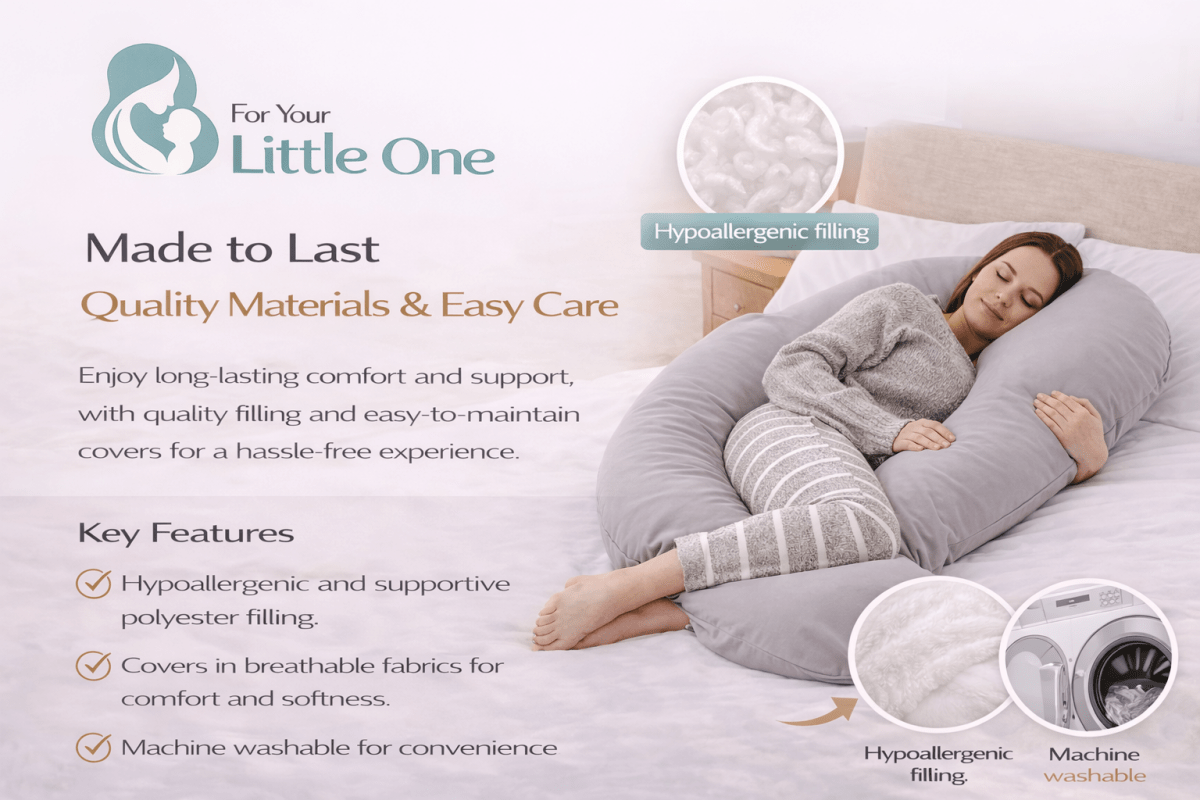 9ft Maternity Pillow – Light Pink
