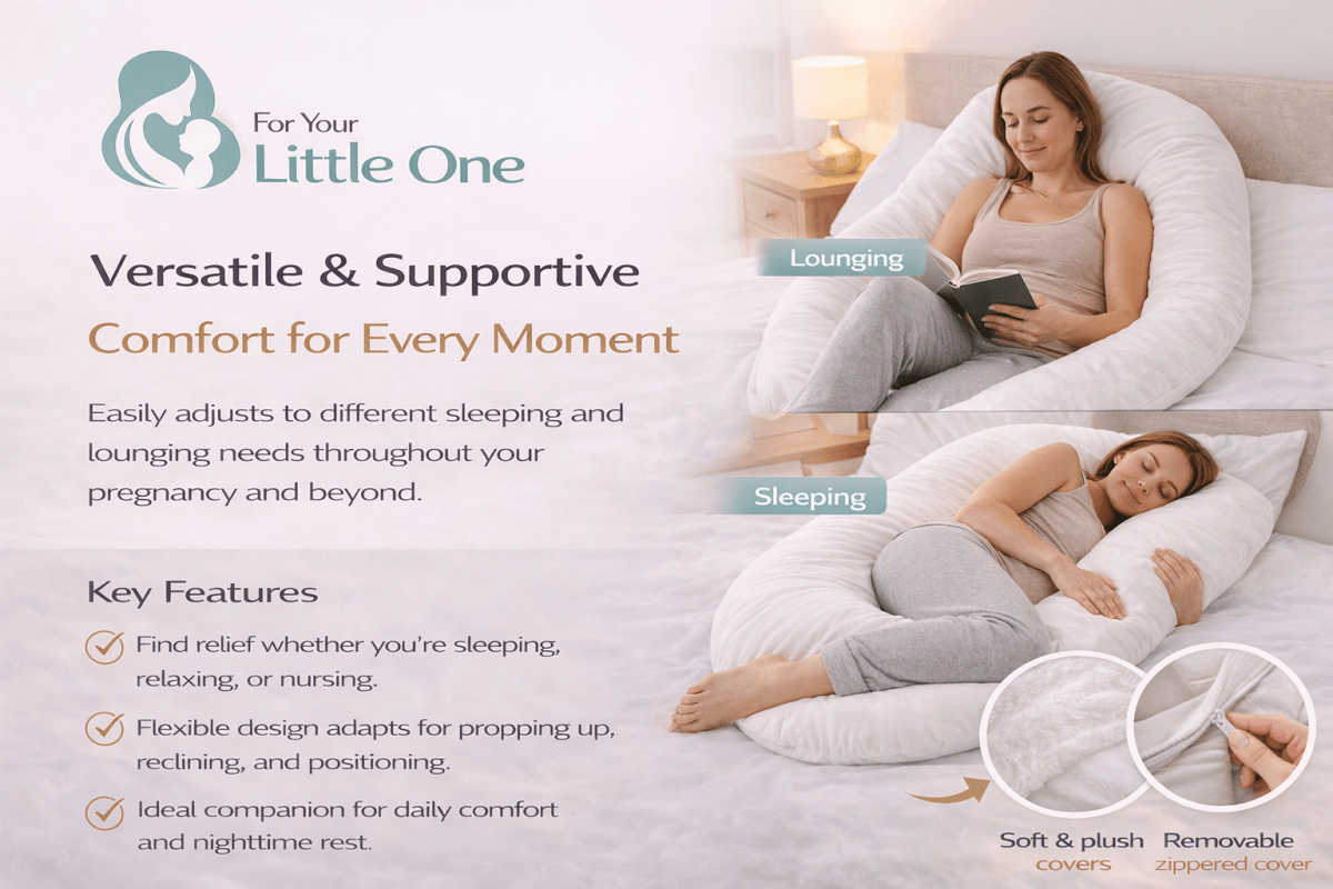 9ft Maternity Pillow – Light Pink