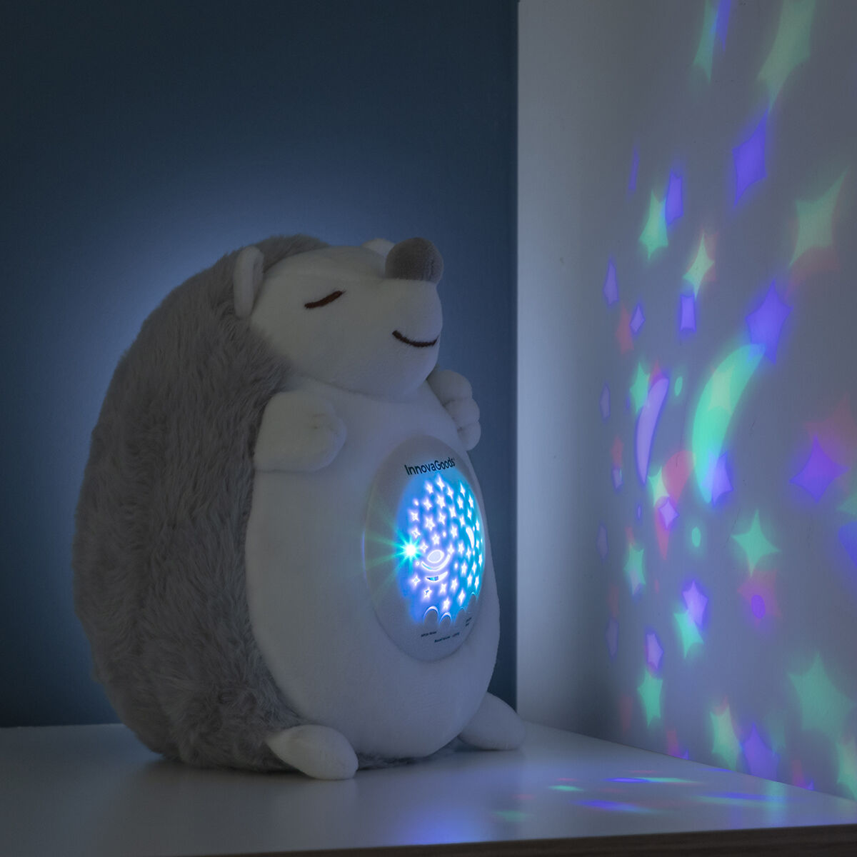 Hedgehog Nightlight & White Noise Soft Toy
