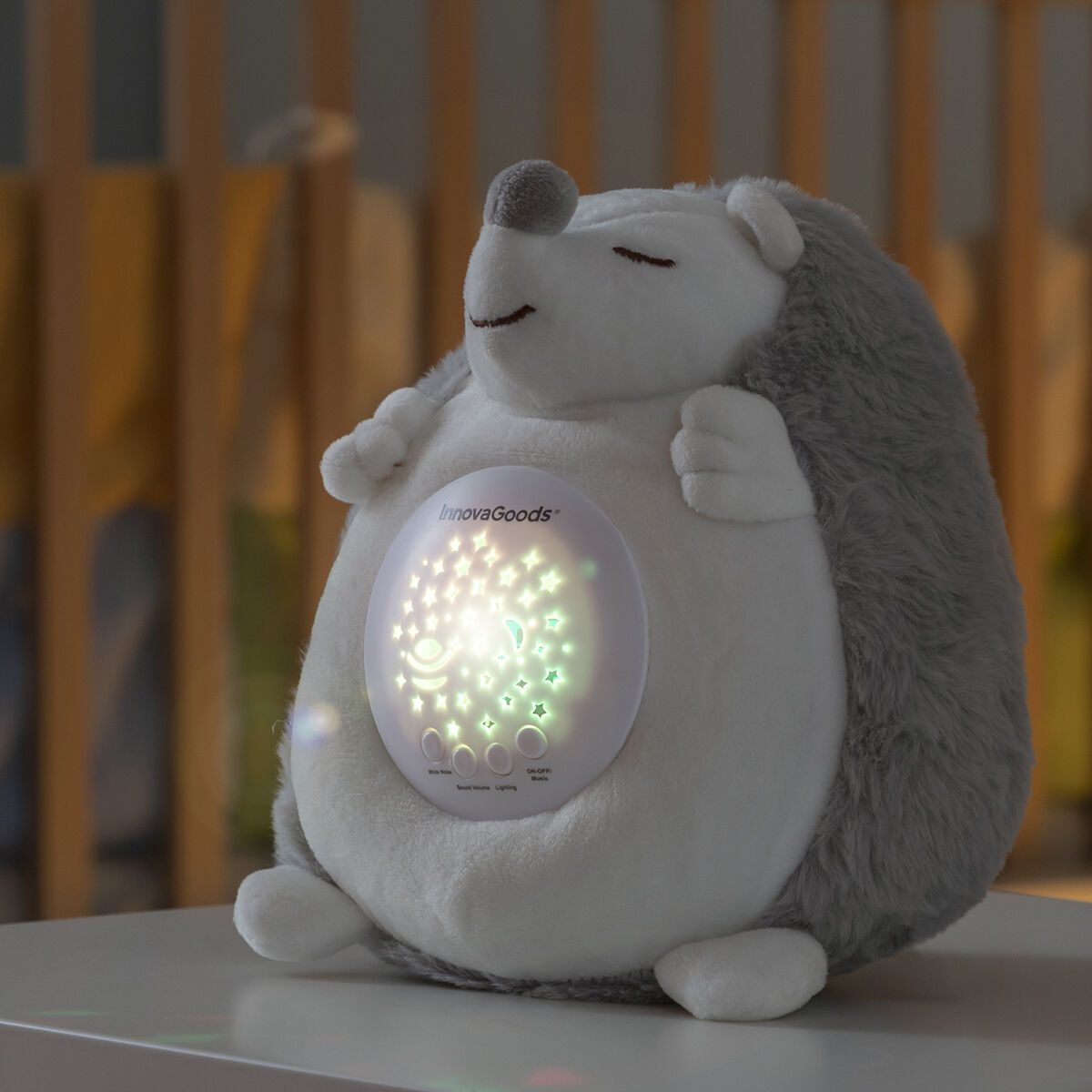 Hedgehog Nightlight & White Noise Soft Toy