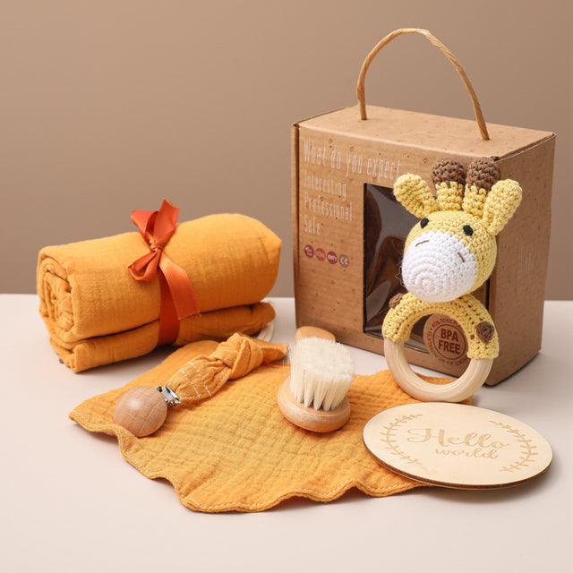 Baby Bath Toys, Swaddle Wrap & Milestone Set