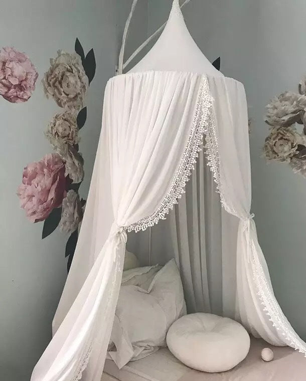 Children's Chiffon Lace Bed Canopy – Dreamy Mosquito Net