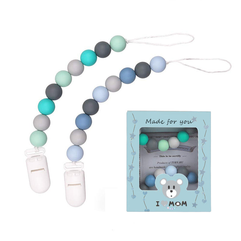 Baby Silicone Pacifier Chain & Molar Soothing Toy
