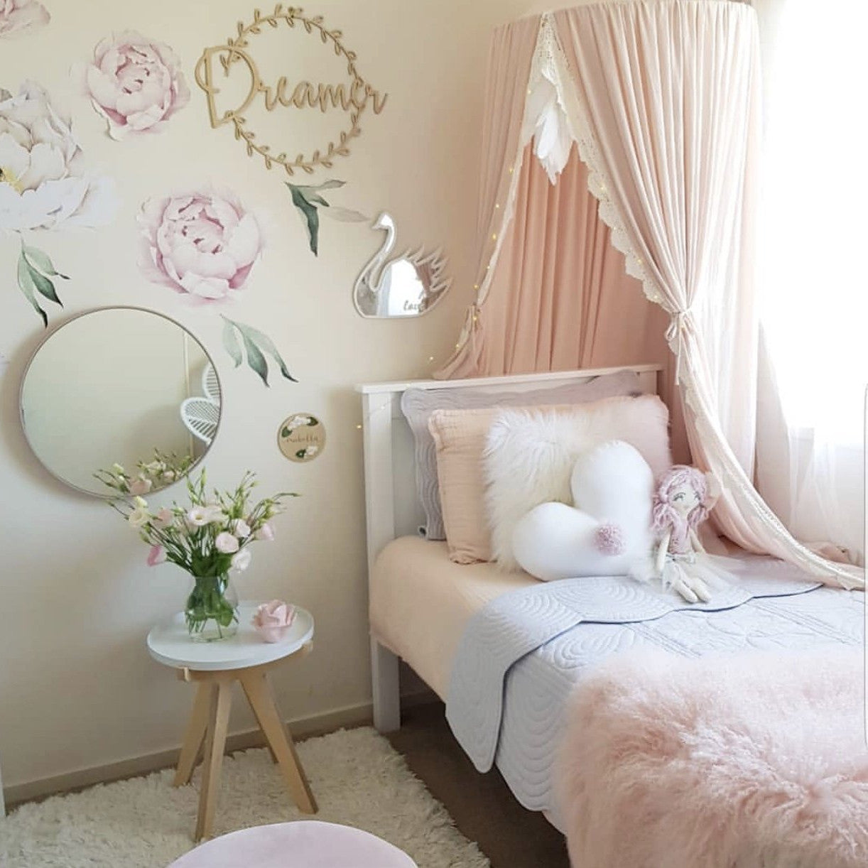 Children's Chiffon Lace Bed Canopy – Dreamy Mosquito Net