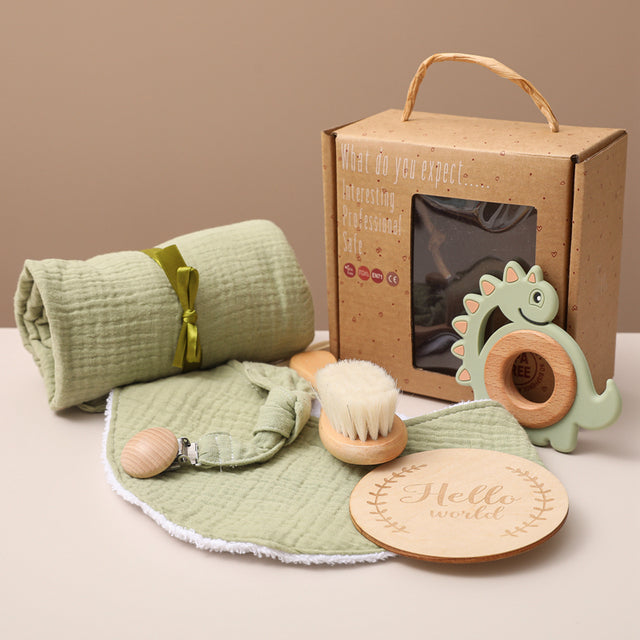 Baby Bath Toys, Swaddle Wrap & Milestone Set