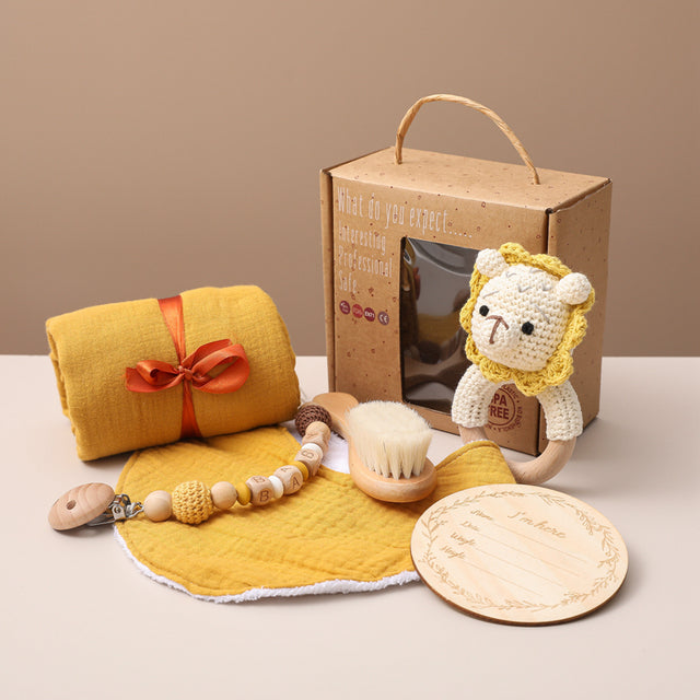 Baby Bath Toys, Swaddle Wrap & Milestone Set